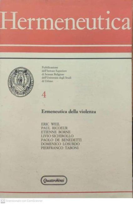 Ermeneutica della violenza - copertina