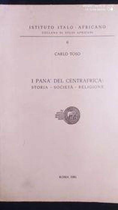 I panà del centrafrica storia-società-religione - Carlo Toso - copertina