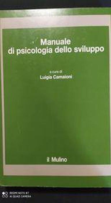 Manuale di psicologia dello sviluppo - Luigia Camaioni - copertina
