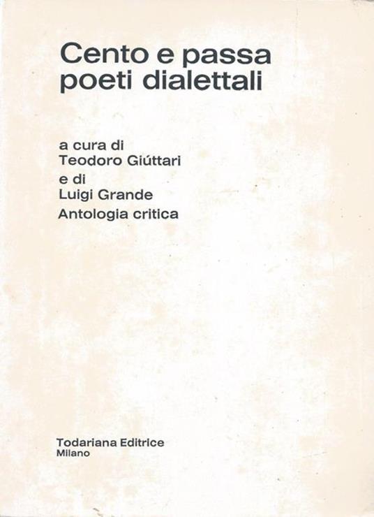 Cento e passa poeti dialettali - copertina