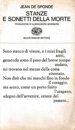 Stanze e sonetti della morte. Testo francese a fronte