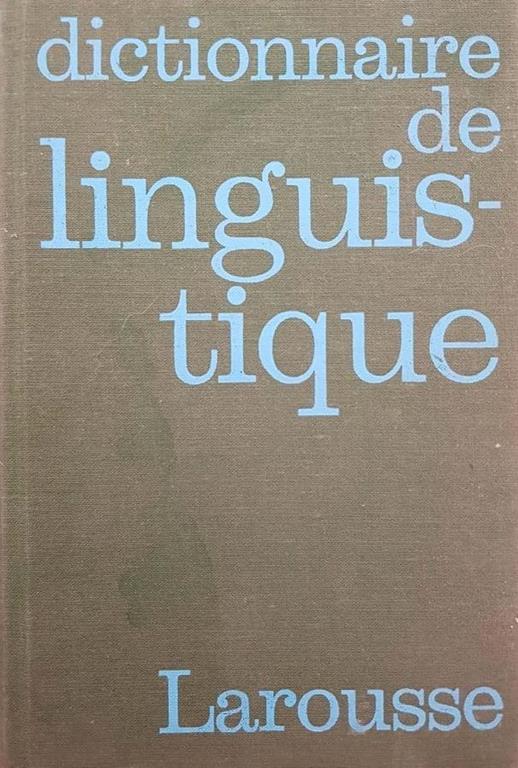Dictionnaire de linguistique - copertina