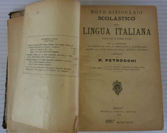 Novo dizionario scolastico della lingua italiana - Policarpo Petrocchi - copertina