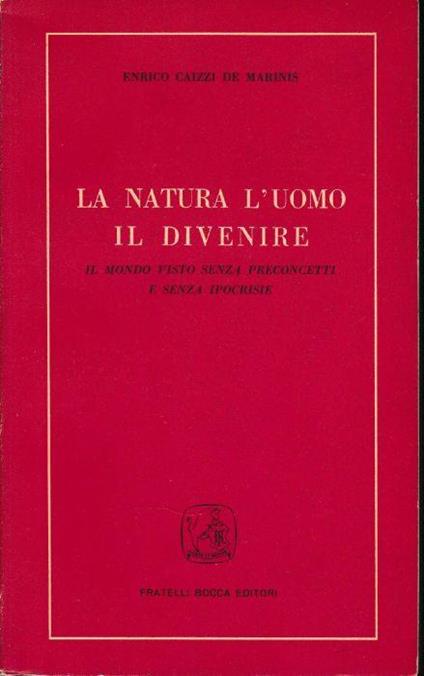 La natura l'uomo il divenire - copertina