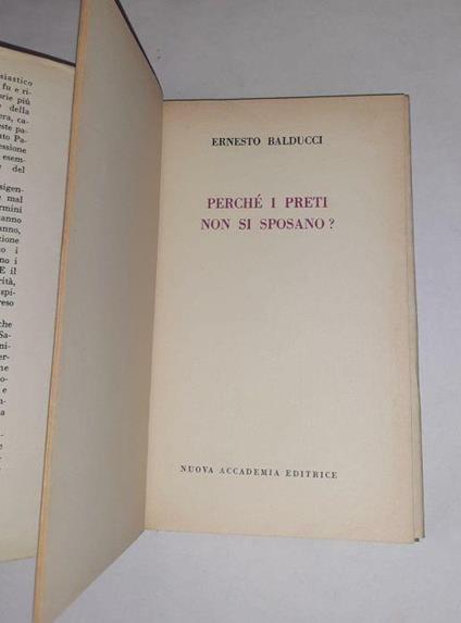 Perche' i preti non si sposano? - Ernesto Balducci - copertina