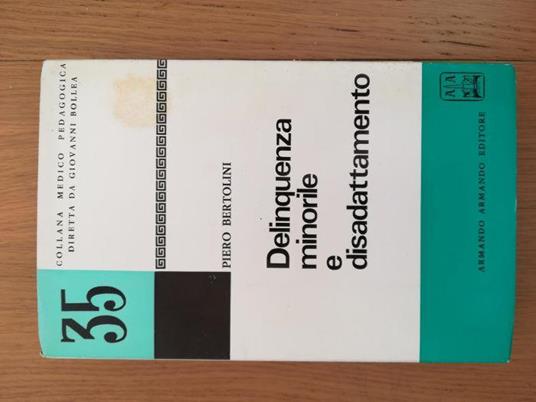 Delinquenza minorile e disadattamento - Piero Bertolini - copertina