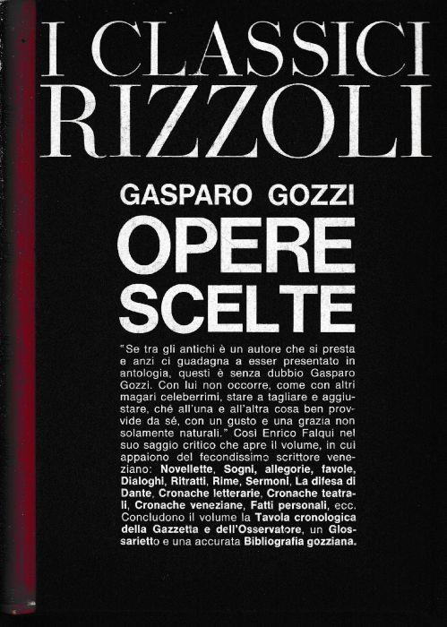 Gasparo Gozzi Opere scelte - Enrico Falqui - copertina