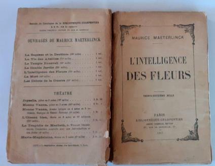L' Intelligence des fleurs - Maurice Maeterlinck - copertina
