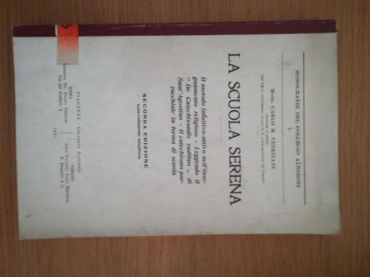 La scuola serena - copertina