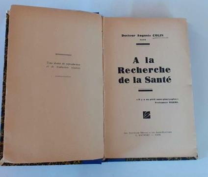 A la Recherche de la Santè - copertina