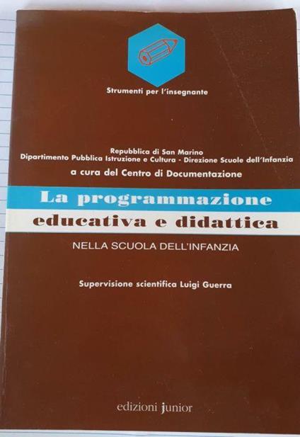 La programmazione educativa e didattica nella scuola dell'infanzia - copertina