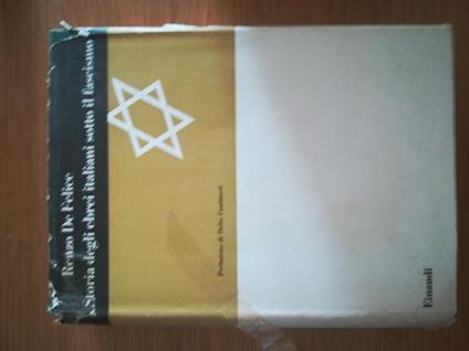 Storia degli ebrei italiani sotto il fascismo - Renzo De Felice - copertina