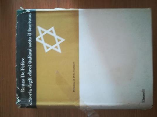 Storia degli ebrei italiani sotto il fascismo - Renzo De Felice - copertina