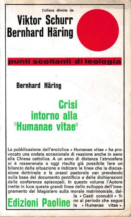 Crisi intorno alla Humanae vitae - Bernhard Häring - copertina