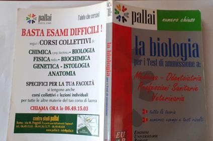 La biologia per i test di ammissione a Medicina Odontoiatria professioni sanitarie Veterinaria - copertina