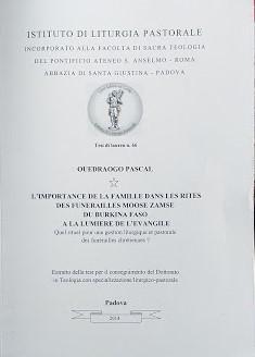 L' importance de la famille dans les rites des funerailles Moos Zamse du Burkina Faso a la lumière de l'Evangile - copertina