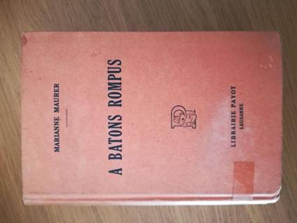 A batons rompus - copertina