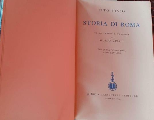 Storia di Roma della 3a Deca (2a guerra punica) libri XXI e XXII - Tito Livio - copertina
