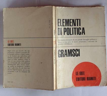 Elementi di politica: Gramsci - Mario Spinella - copertina