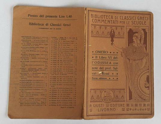 Il libro VI dell'Odissea - Omero - copertina