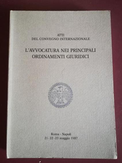 L' avvocatura nei principali ordinamenti giuridici - copertina