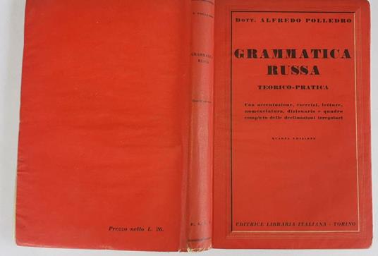 Grammatica Russa Teorico-pratica - Alfredo Polledro - copertina