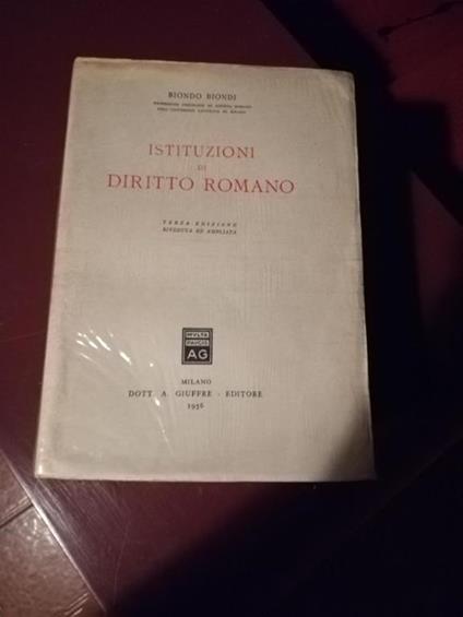 Istituzioni di diritto romano - Biondo Biondi - copertina