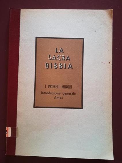 La Sacra Bibbia: I profeti minori - copertina
