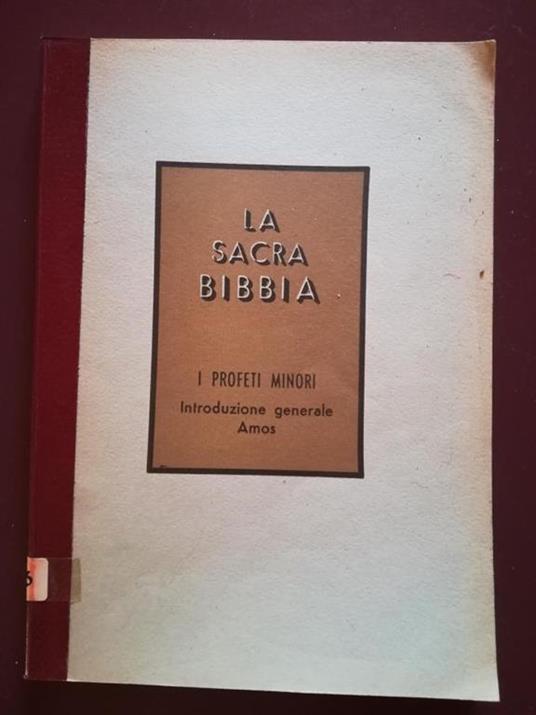 La Sacra Bibbia: I profeti minori - copertina