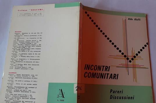 Incontri comunitari - Aldo Aluffi - copertina