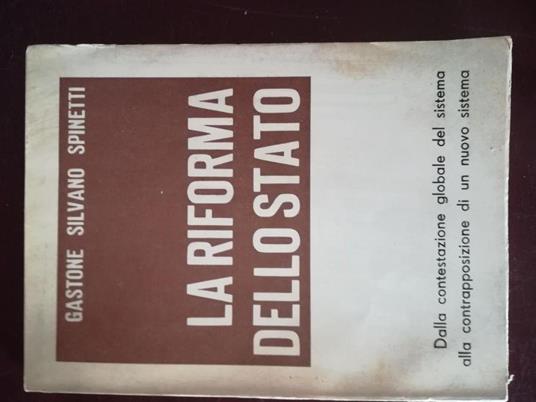 La riforma dello stato - copertina