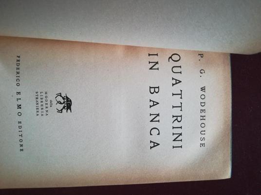 Quattrini in banca - Pelham G. Wodehouse - copertina