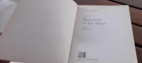 Memoriale di Isla Negra - Pablo Neruda - copertina