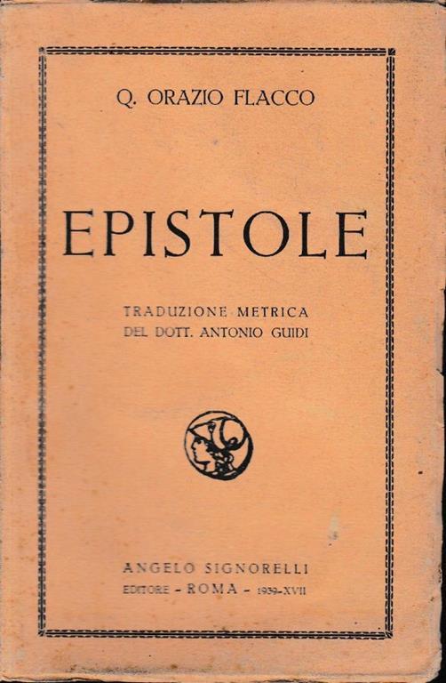 Epistole - Q. Flacco Orazio - copertina