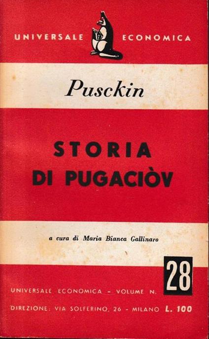Storia di Pugaciòv - Aleksandr Puskin - copertina