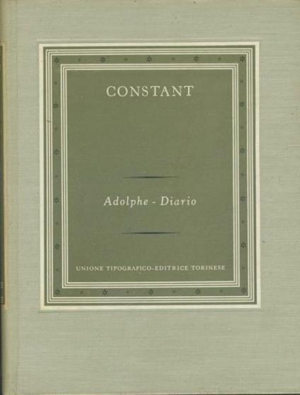 Adolphe - Diario - Benjamin Constant - copertina
