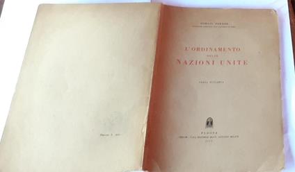 L' Ordinamento delle Nazioni Unite - Tomaso Perassi - copertina