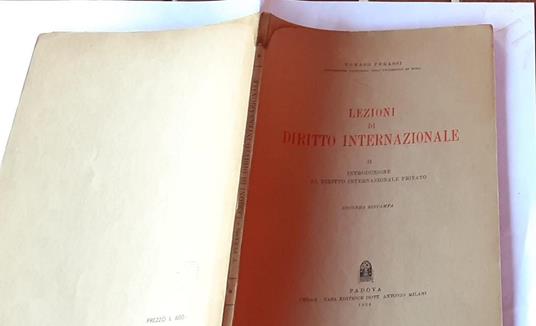 Lezioni di diritto internazionale. Volume II - Tomaso Perassi - copertina