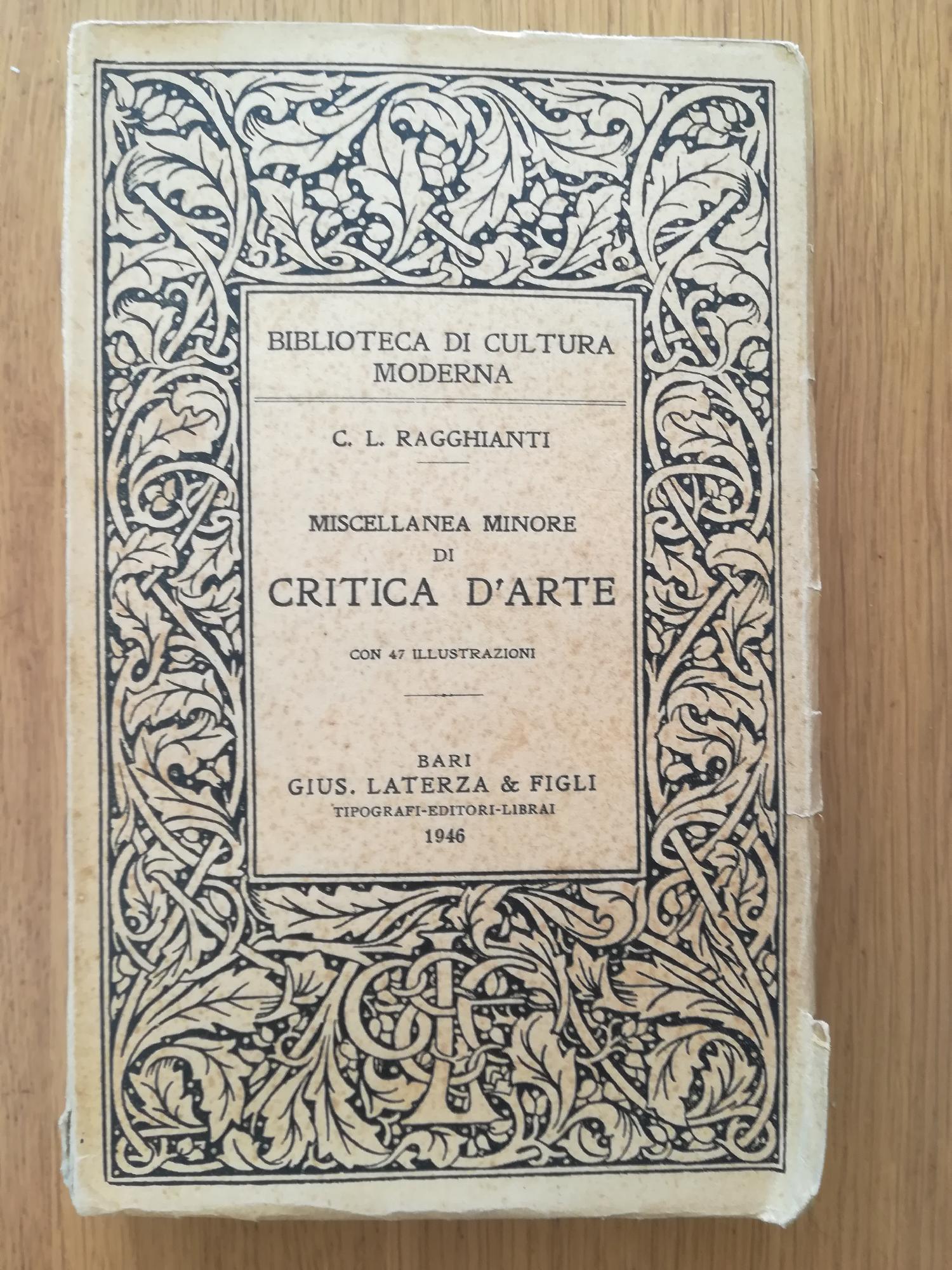 Miscellanea minore di critica d'arte