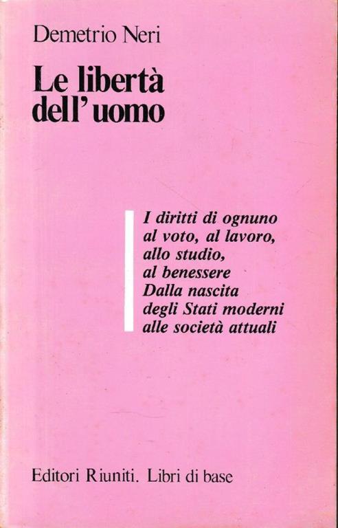 Le  libertà dell'uomo - Demetrio Neri - copertina