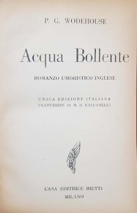 Acqua bollente - Pelham G. Wodehouse - copertina