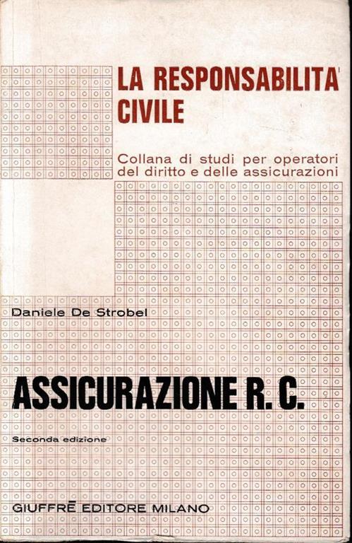 Assicurazioni R. C - Daniele De Strobel - copertina