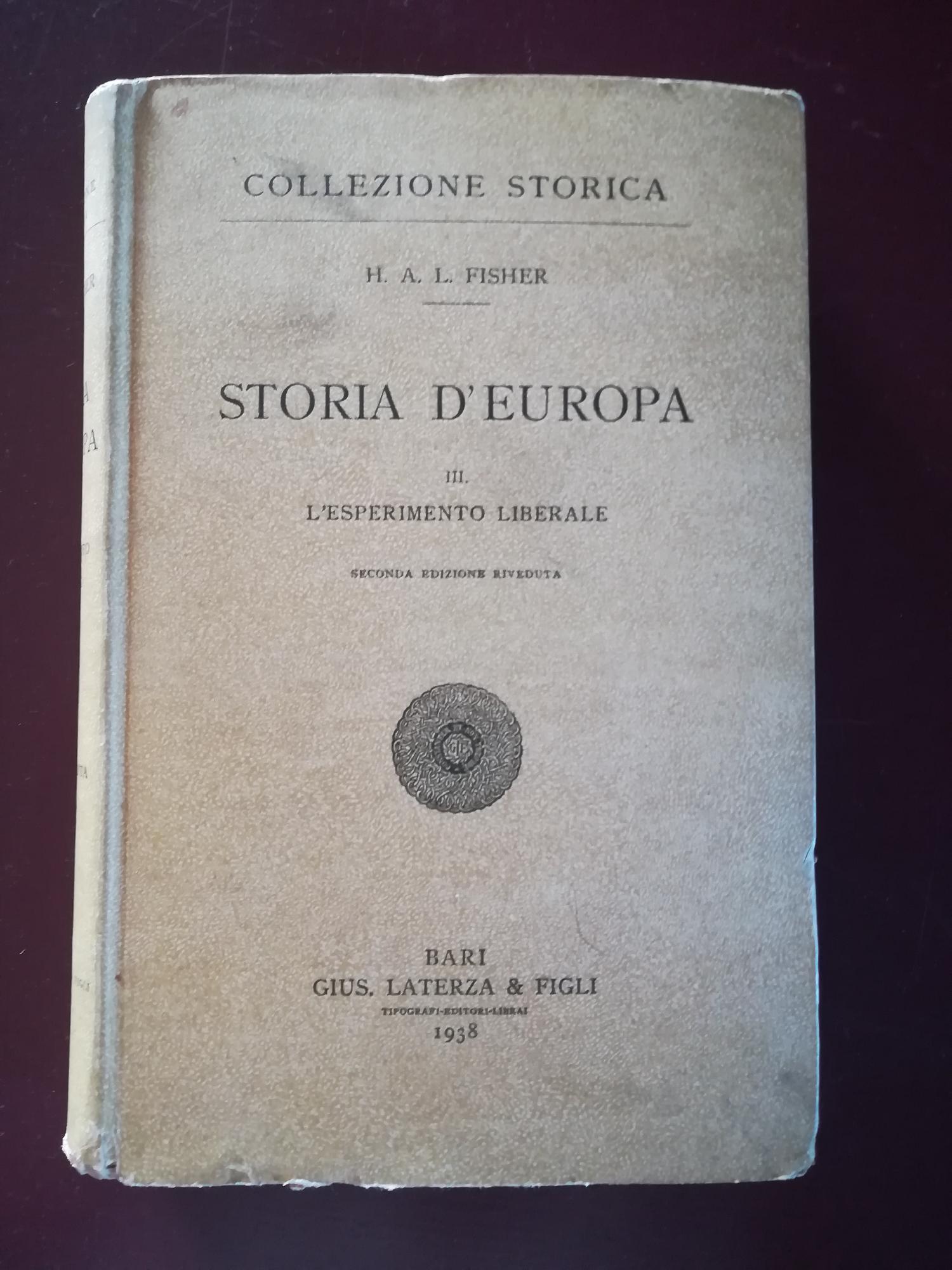 Storia d'Europa III. L'esperimento liberale