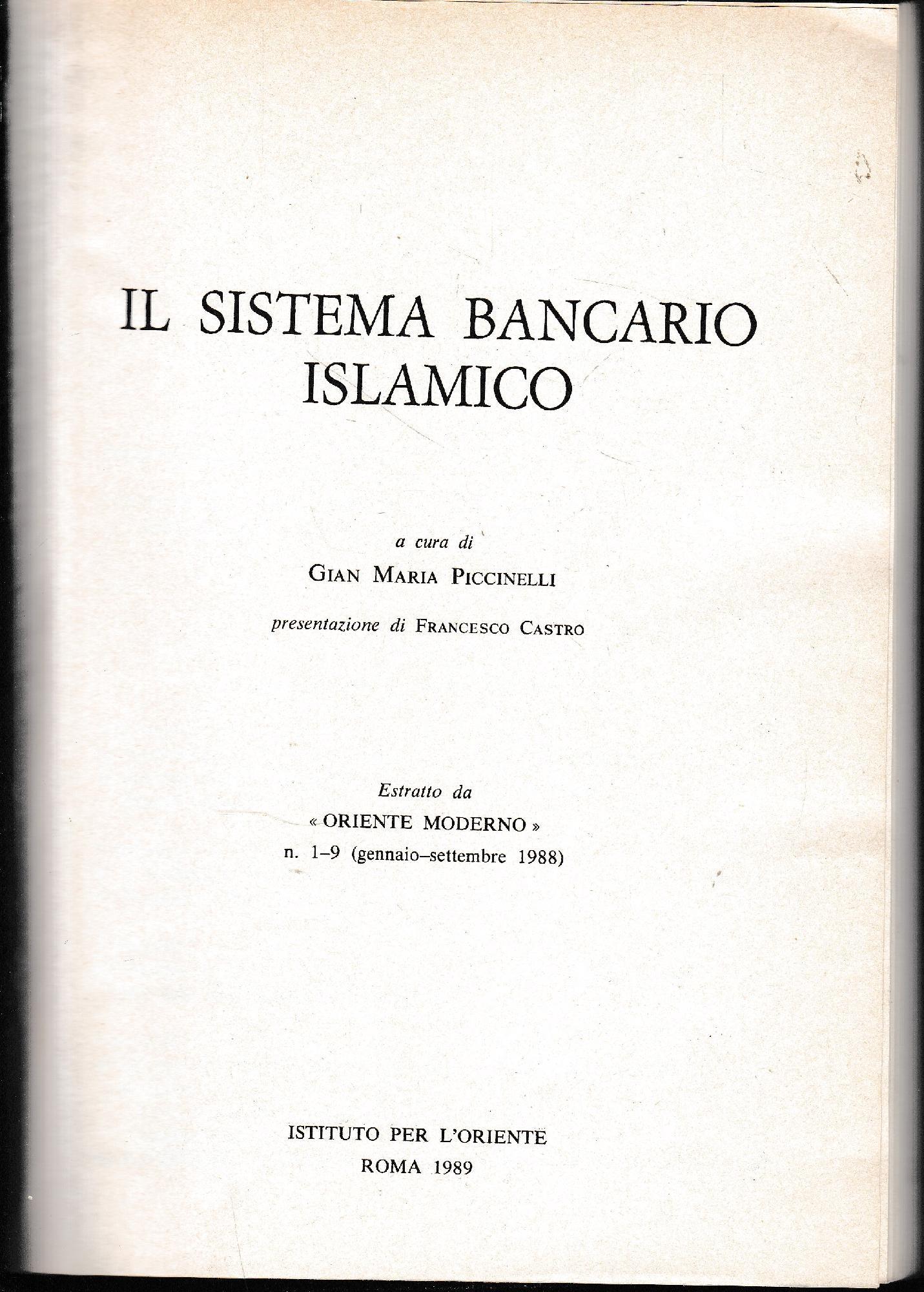 Il sistema bancario Islamico