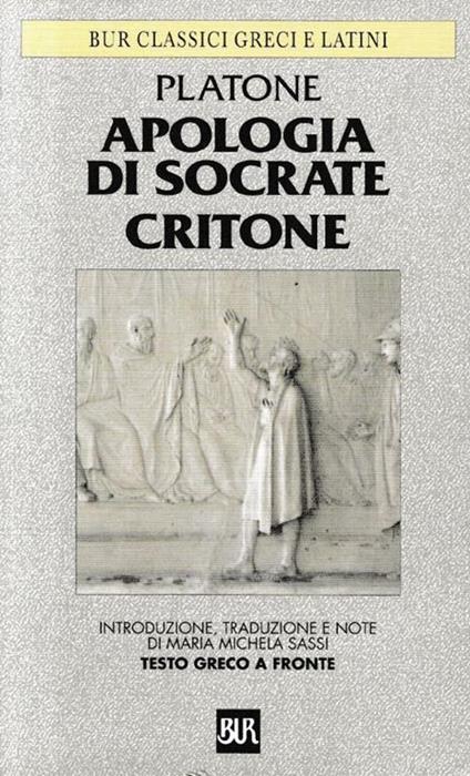 Apologia di Socrate ; Critone. Testo Greco a fronte - copertina