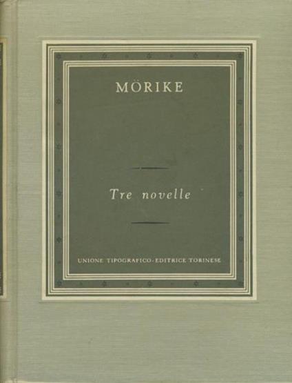 Tre novelle - Eduard Mörike - copertina