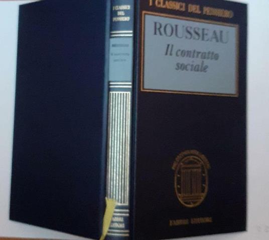 Il contratto sociale o principi di diritto politico - Jean-Jacques Rousseau - copertina