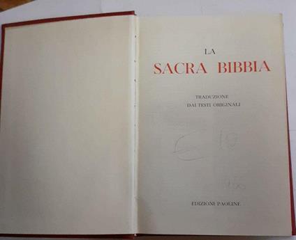 La Sacra Bibbia - copertina