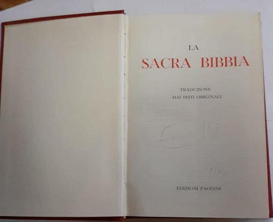 La Sacra Bibbia - copertina