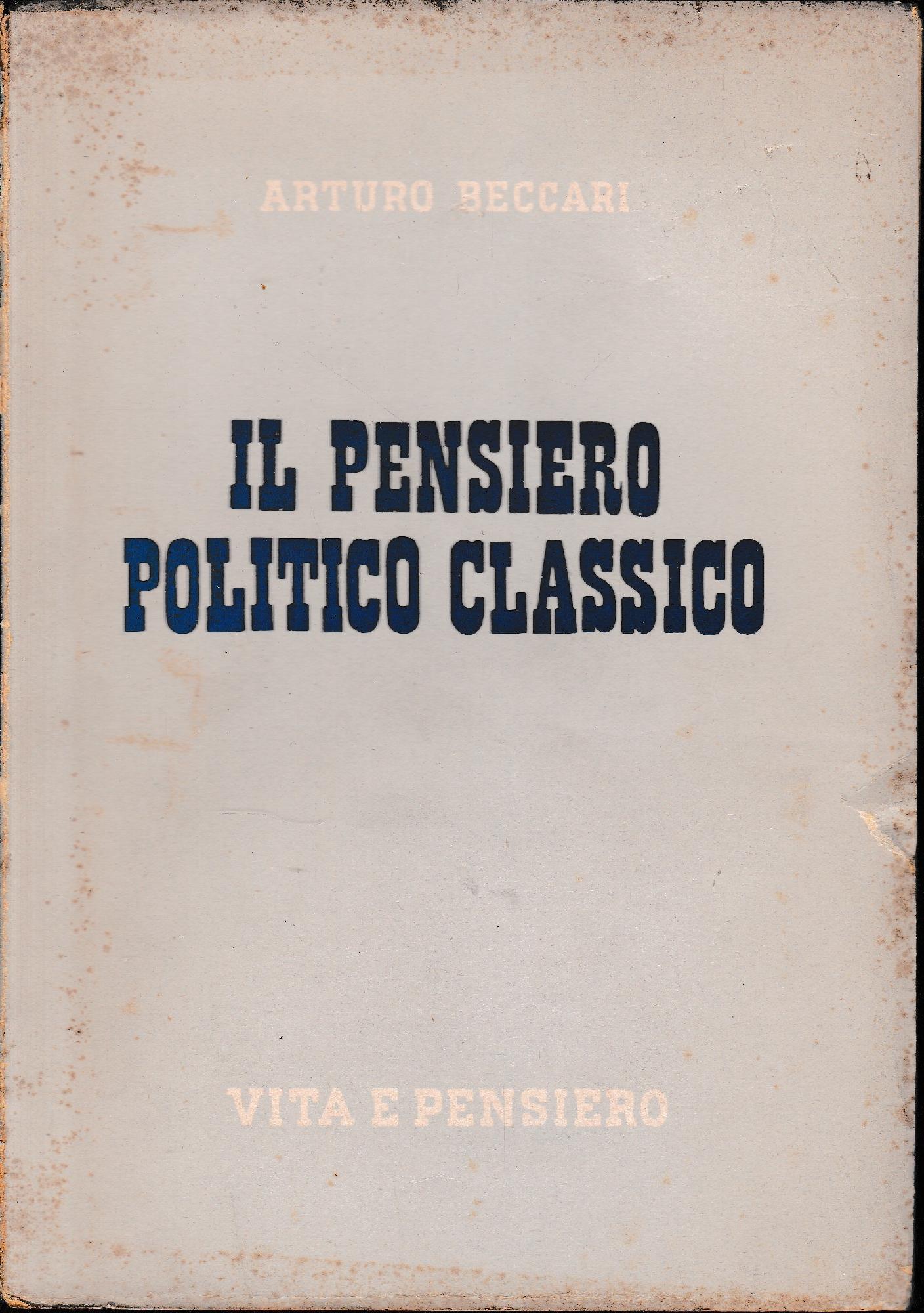 Il pensiero politico classico